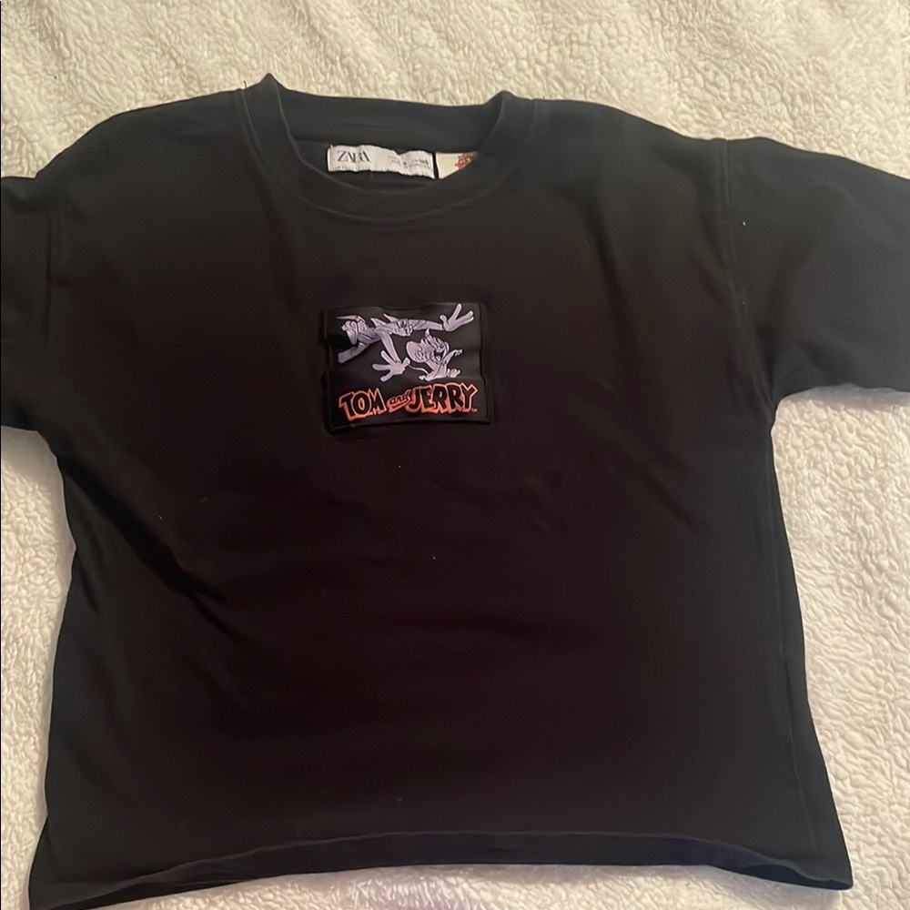 boys zara Tom & Jerry Kids Black T-Shirt